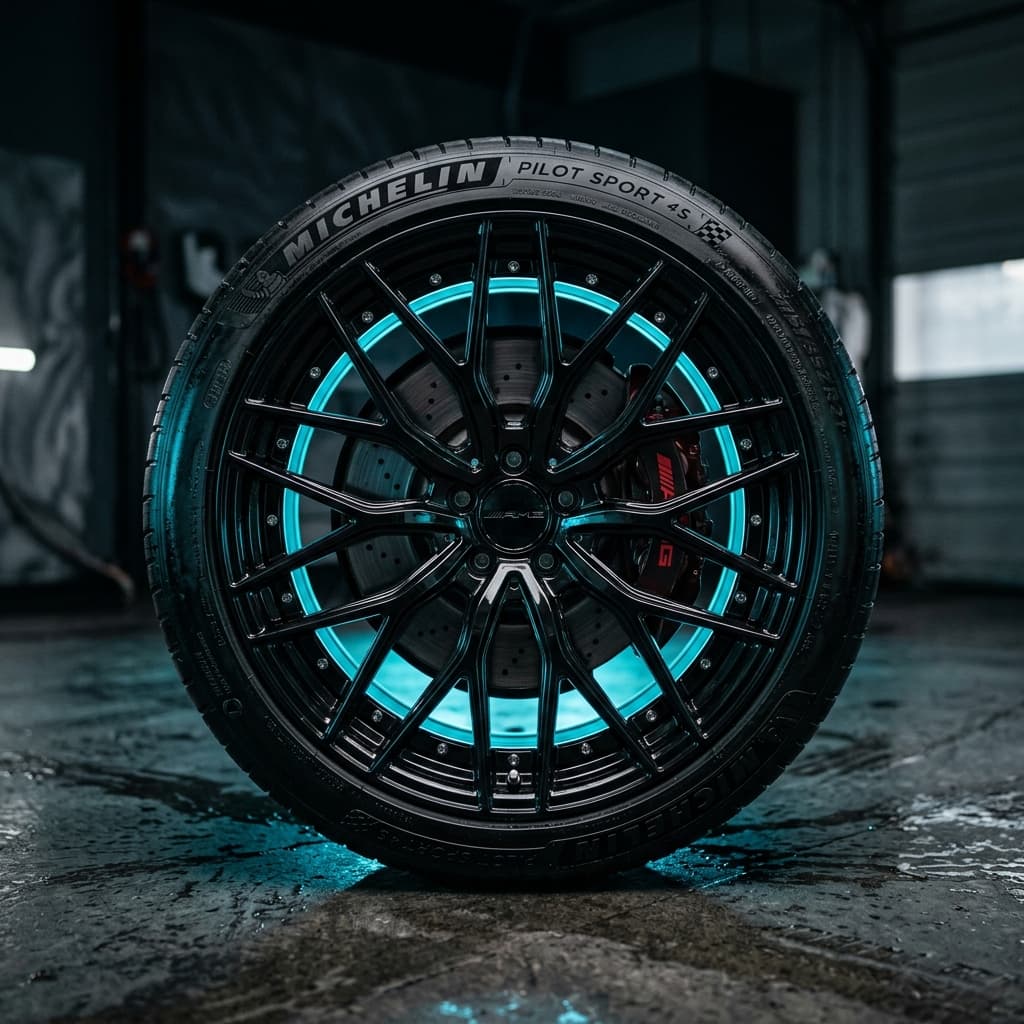 Before and after wheel cleaning